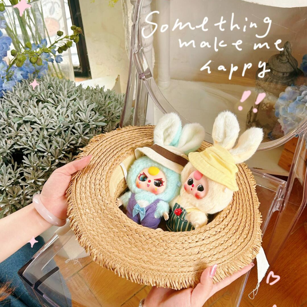 ぬいぐるみ Baby three Macaron Bunny V2 Blindbox Baby Three V2 Rabbit Macaron Cute Bunny Plush Series Blind Box