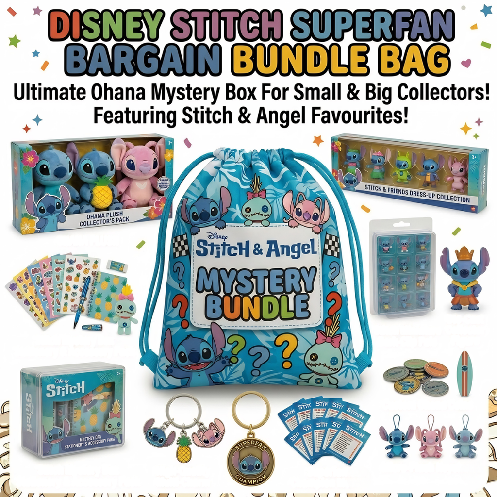 Disney Stitch Superfan Mystery Bargain Bundle Bag