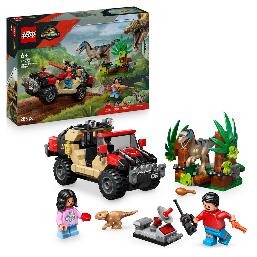 LEGO Jurassic World Raptor Off-Road Escape Toy 76972