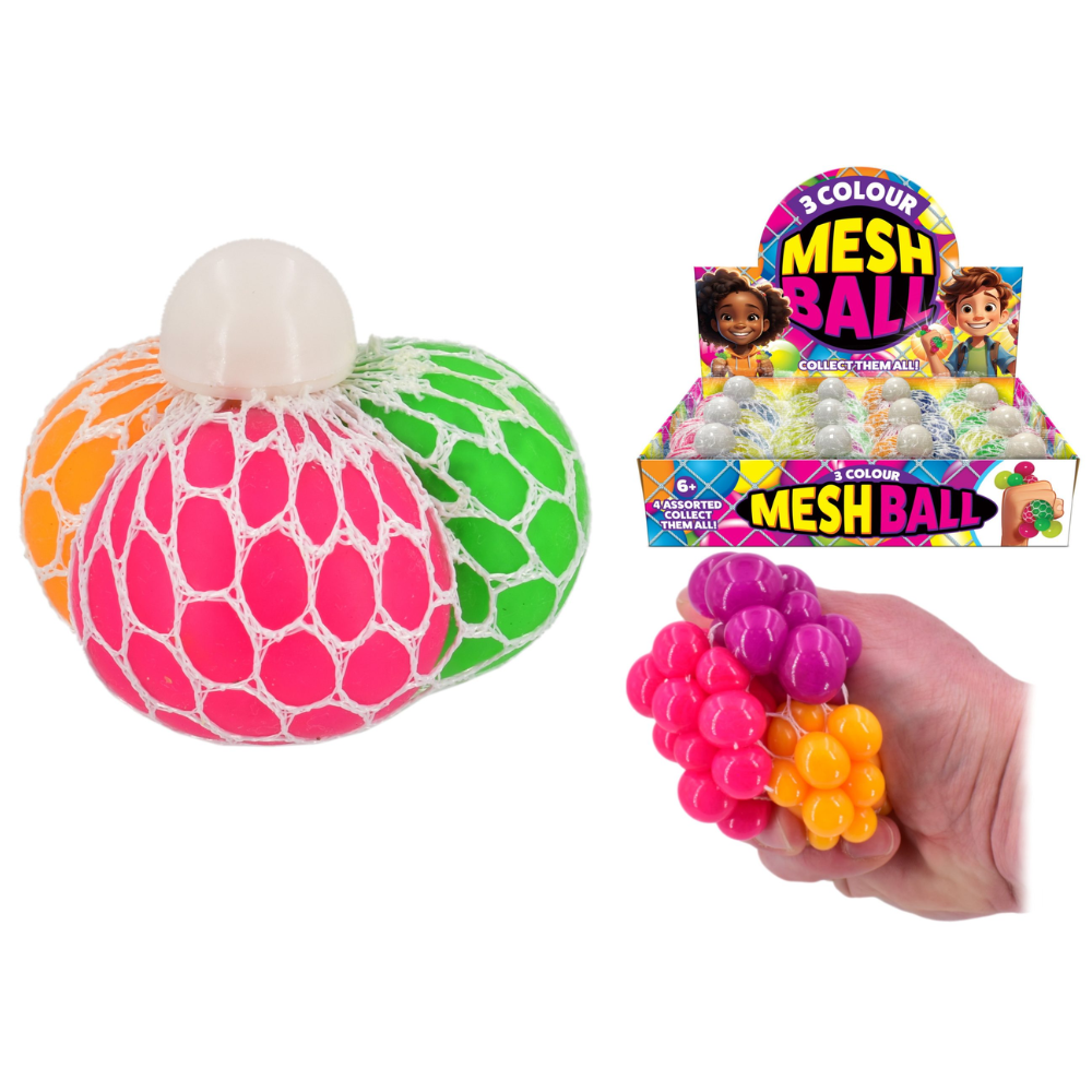 3 Colour Segment Mesh Ball In Display Box