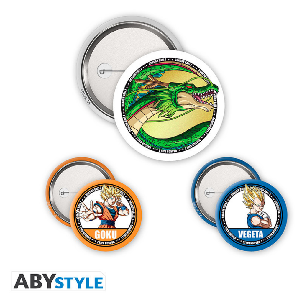 DRAGON BALL - Badge Pack - DBZ/Goku, Vegeta & Shenron – Toys4you
