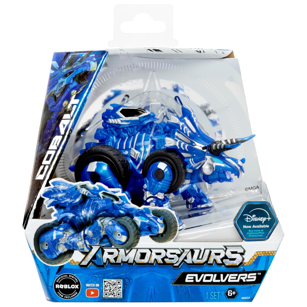 Armorsaurs Evolver Cobalt - 2-in-1 Transforming Dinosaur to Vehicle Figure