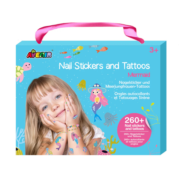 Nail Stickers and Tattoos Mermaid