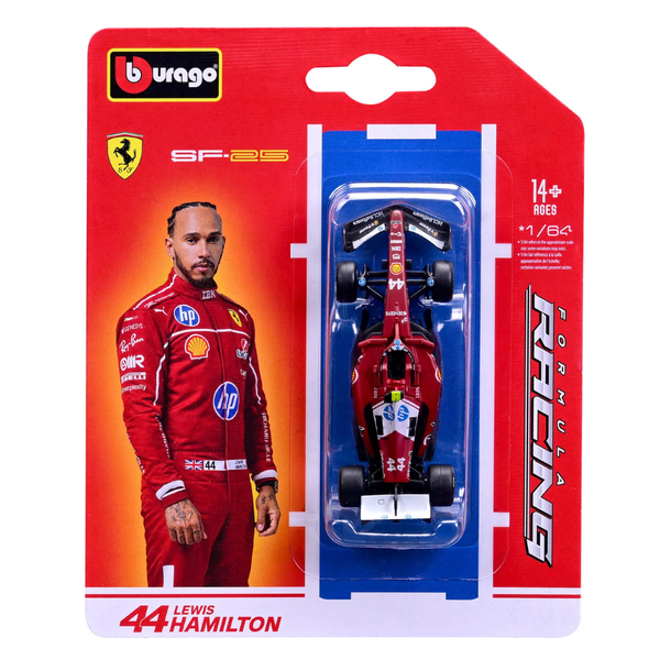 Bburago 1:64 Model BOLID F1 Ferrari SF-25 2025 Lewis Hamilton