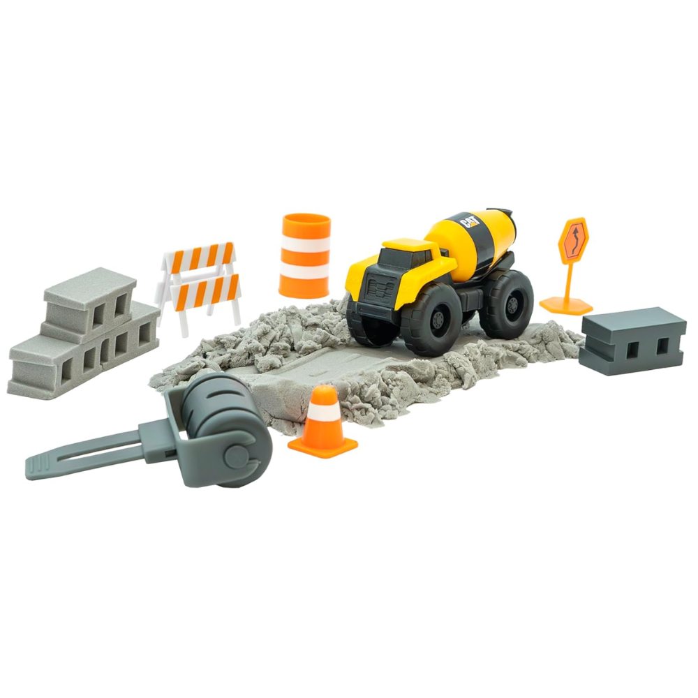CAT Construction Vehicles for Kids - Dig N' Build Concrete Play Set ...