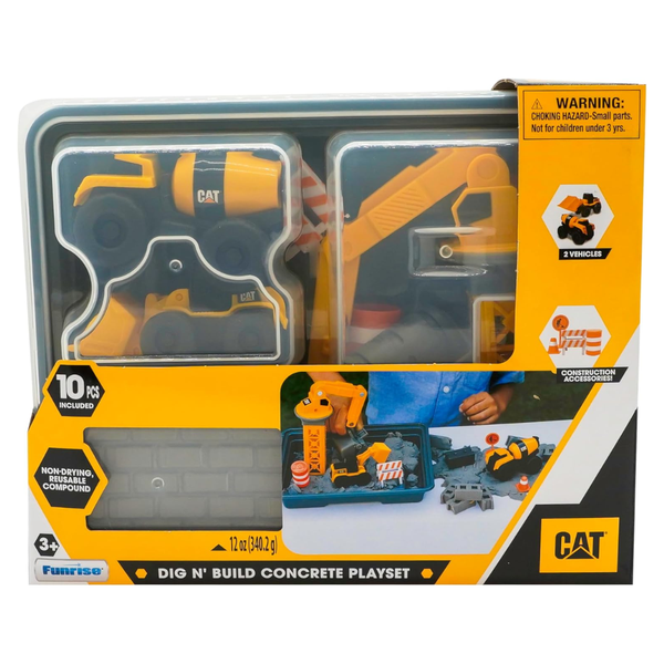 CAT Construction Little Machines Dig N' Build Concrete Playset