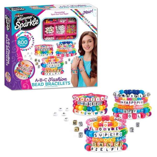 CRA-Z-ART Shimmer n Sparkle ABC Fashion Bead Bracelets Bracelet Maker