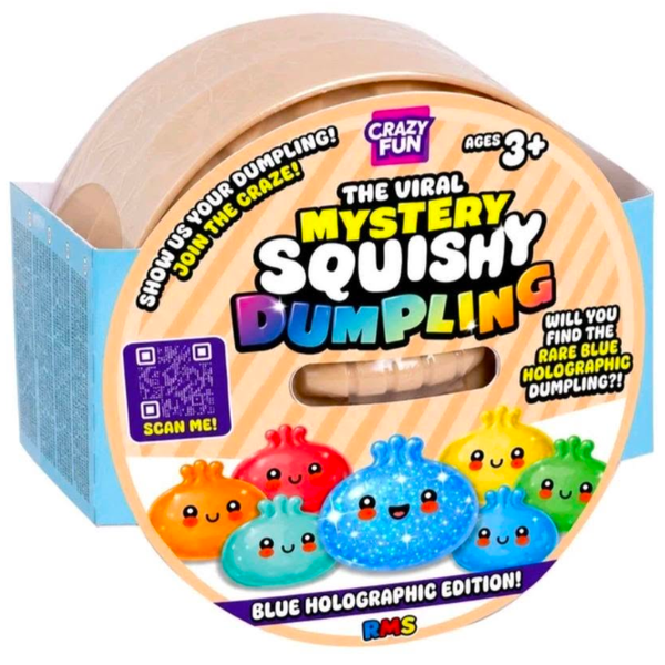 Official Viral RMS Crazy Fun Blue Holographic Dumpling 8.5CM