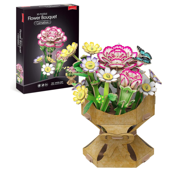 Carnation Flower Bouquet 3D Puzzle