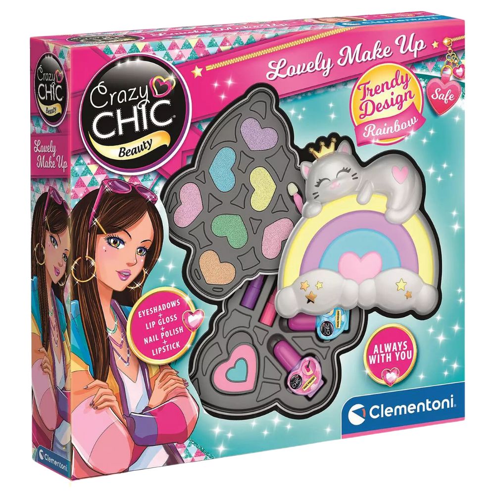 Clementoni Crazy Chic Lovely Makeup Rainbow Case