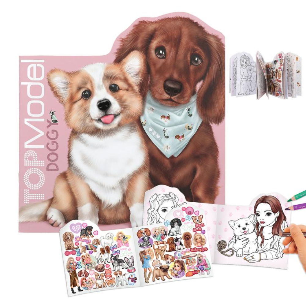 TOPModel Figurative Doggy Coloring Book KITTY and DOGGY