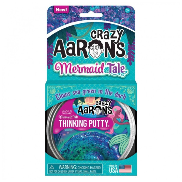 Crazy Aarons Glow Bright Mermaid Tale Thinking Putty