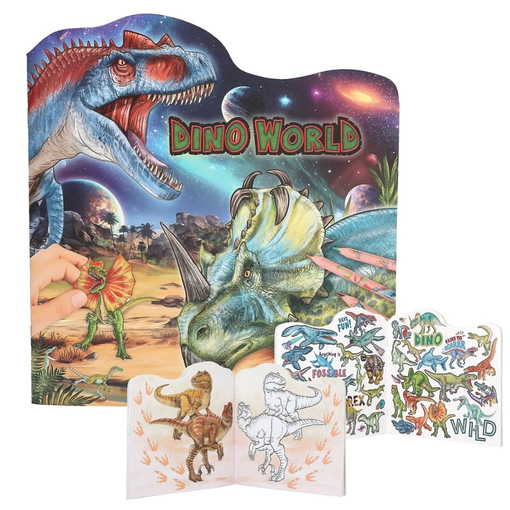 Depesche Dinosaur Dino World Colouring and Sticker Book