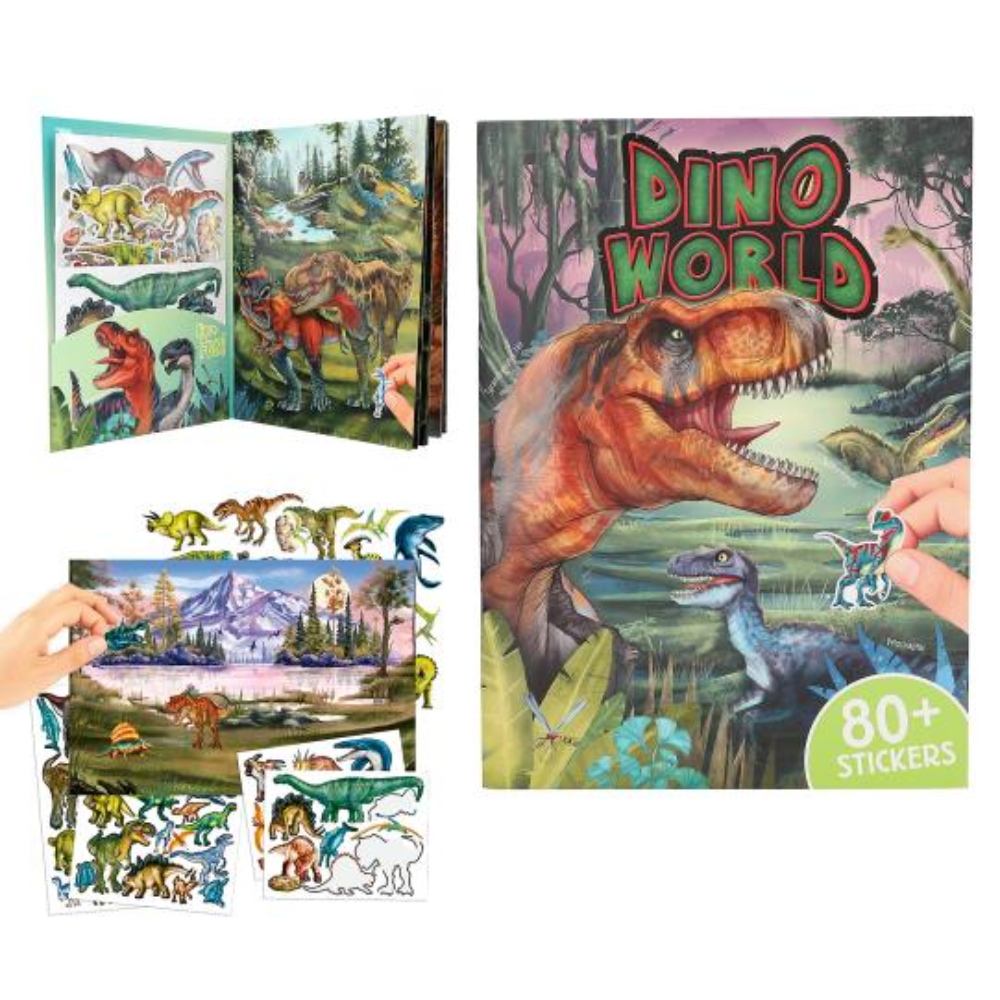 Depesche Dinosaur World Sticker Book With Puffy Stickers