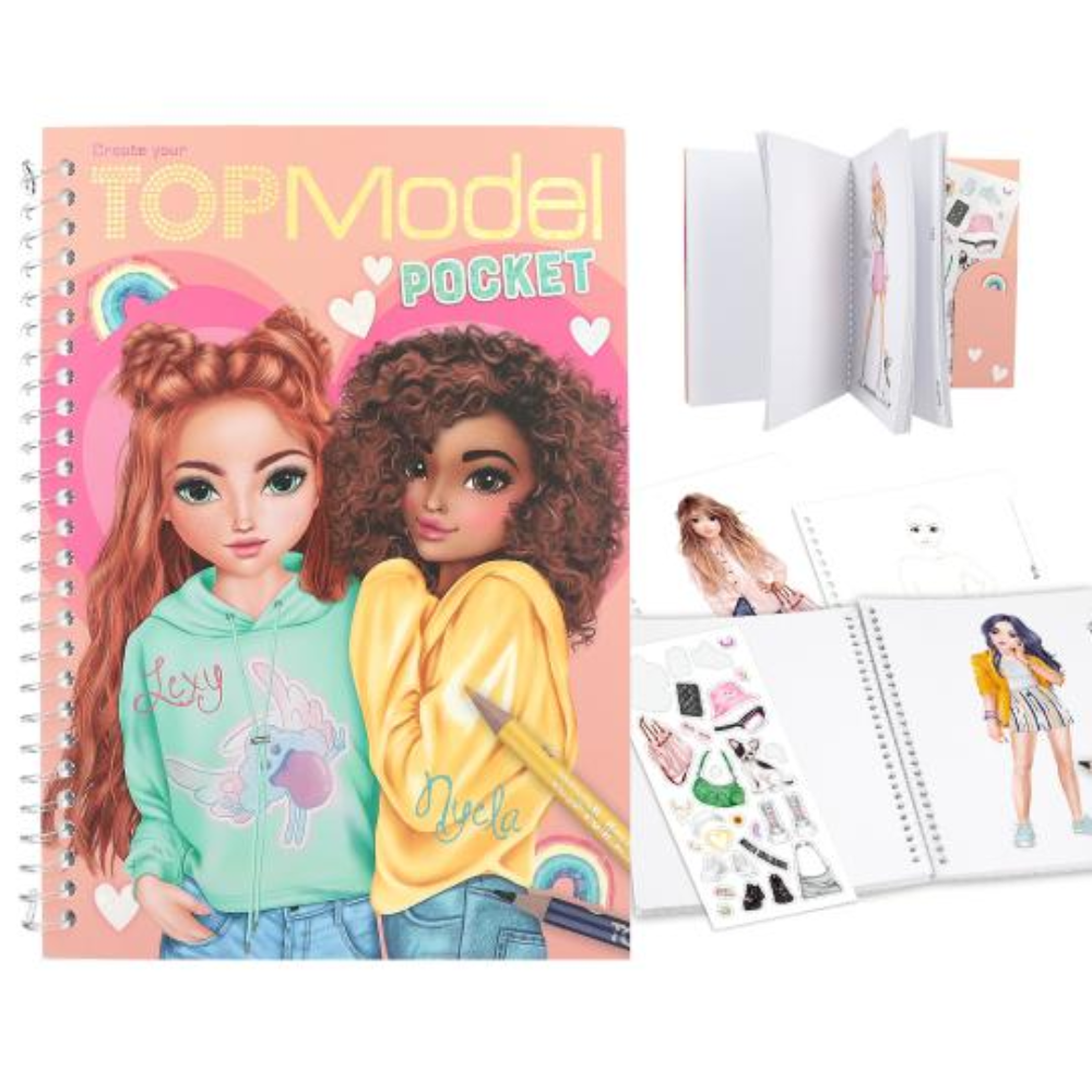 Depesche TOPModel Pocket Colouring Book LEXY & NYELA