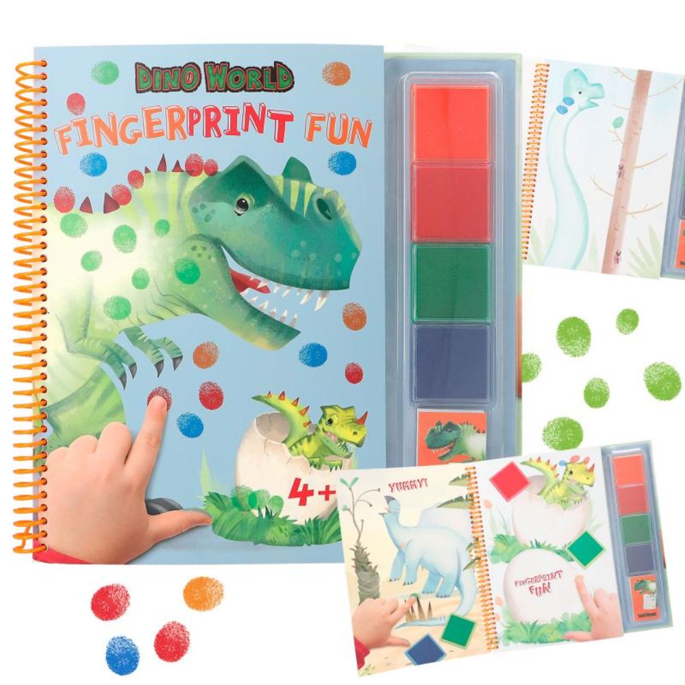Depesche Dino World Fingerprint Fun Coloring Book