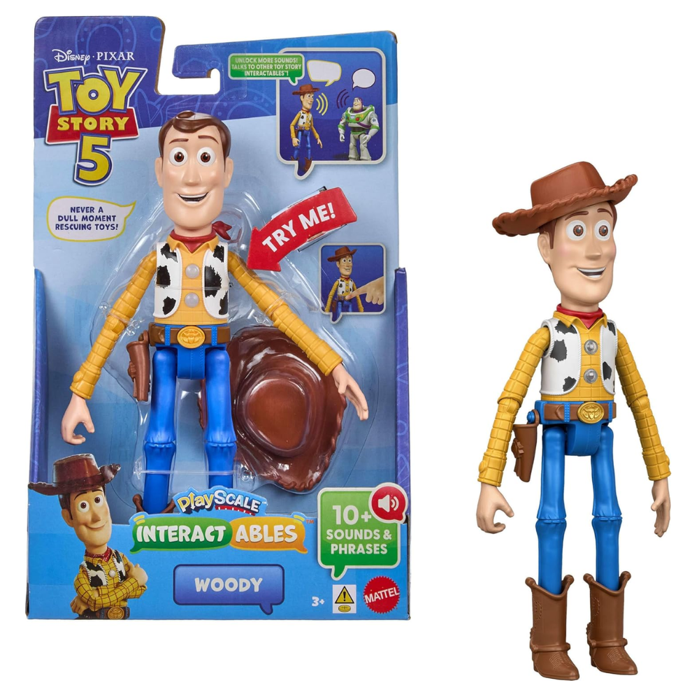 Disney and Pixar Toy Story 5 Interactables Woody Figure 9" Playscale