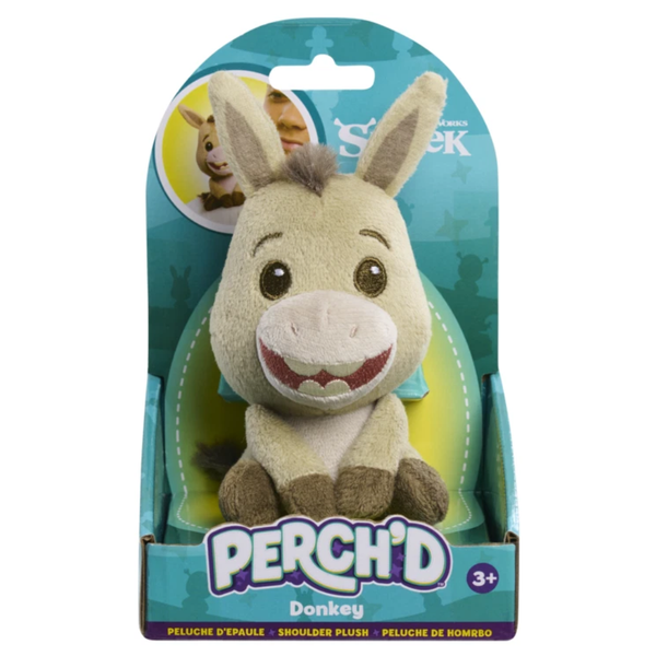 Dreamworks Shrek DONKEY Perch'd Shoulder Plush Toy