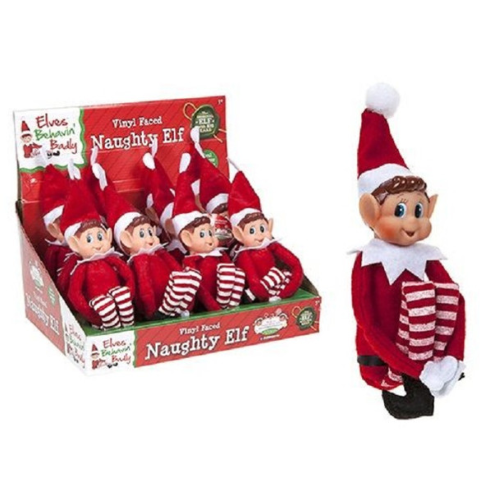 Elves Behavin' Badly - Fred The Elf - Large Red Elf Plush 10.5