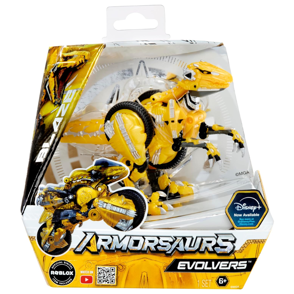Evolver Blaze Transforming Raptor to Vehicle Toy 2-in-1 Dino Figure