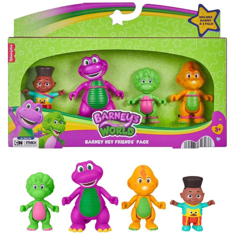 Fisher-Price Barney's World Hey Friends 4 Figure Pack