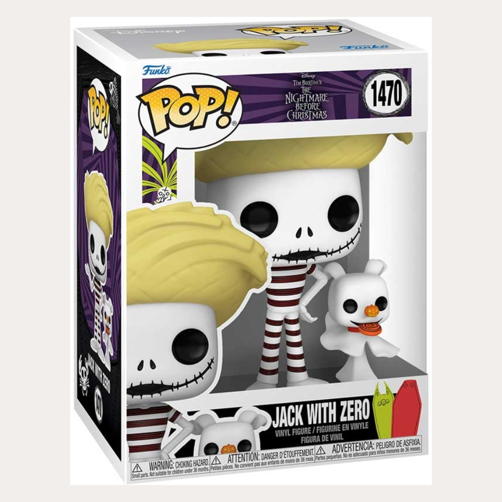 Funko Pop Vinyl Figure Nightmare Before Christmas Jack with Zero 1470
