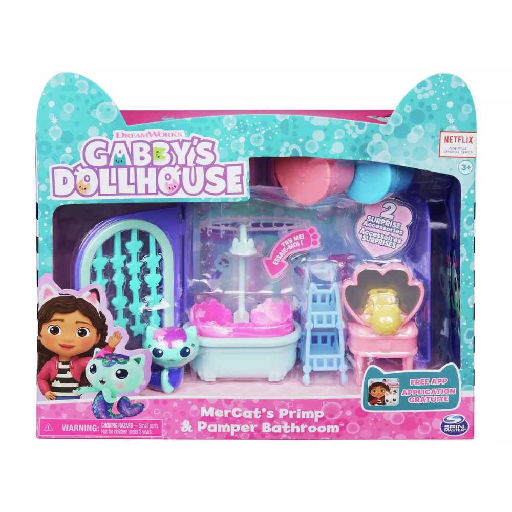 Gabby's Dollhouse Mercat Primp & Pamper Bathroom