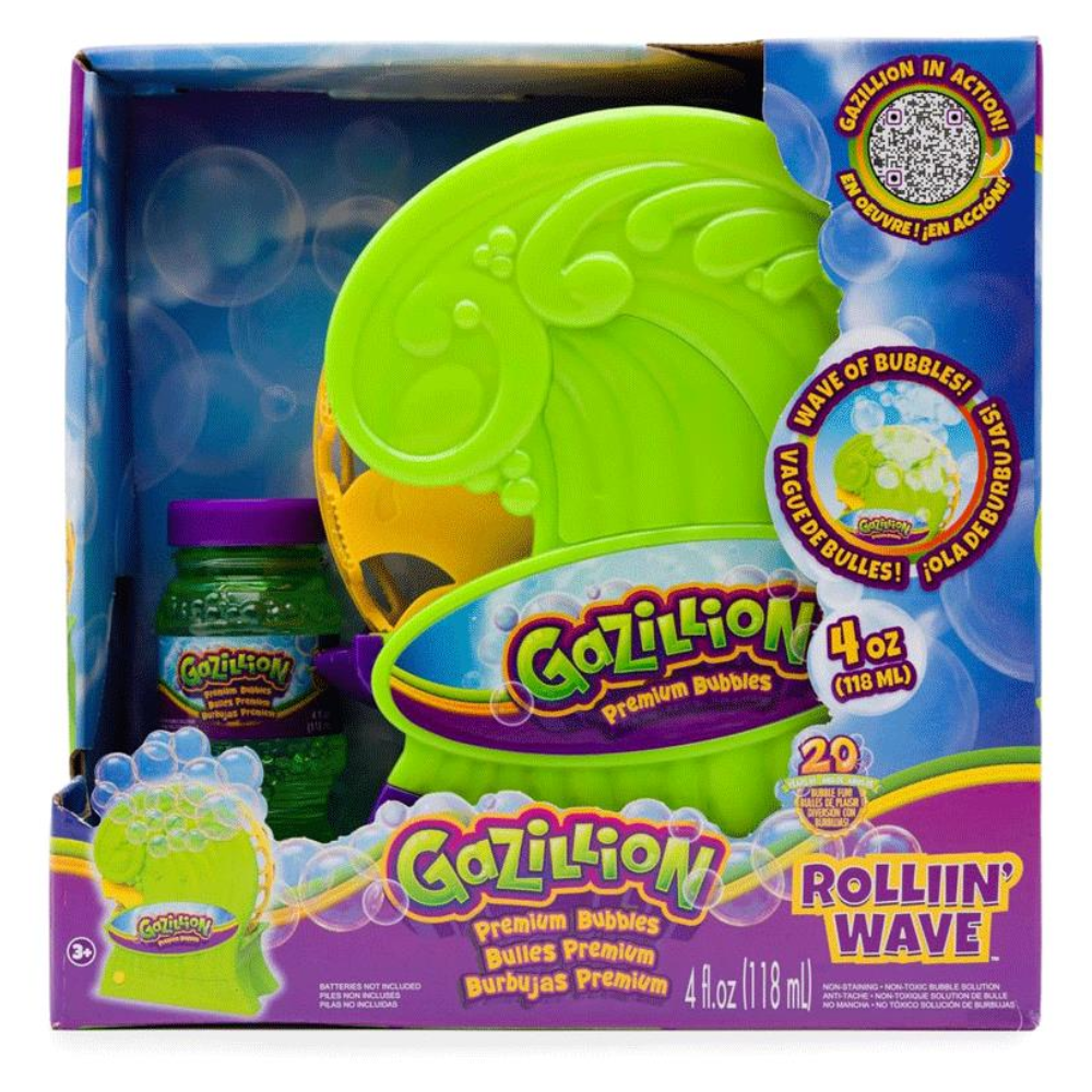 Gazillion Premium Rollin Wave Bubble Machine With Bubble Non-Toxic Solution 115ml