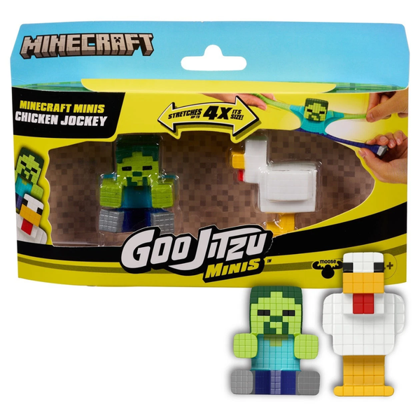 Goo Jit Zu Minis Minecraft Chicken Jockey Zombie & Chicken 2 Pack