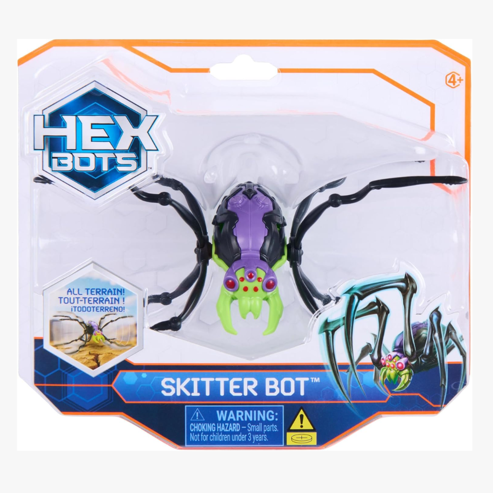 HEX BOTS Skitter Bot Spider, Robotic Kids Toys with Insect-Like Movement