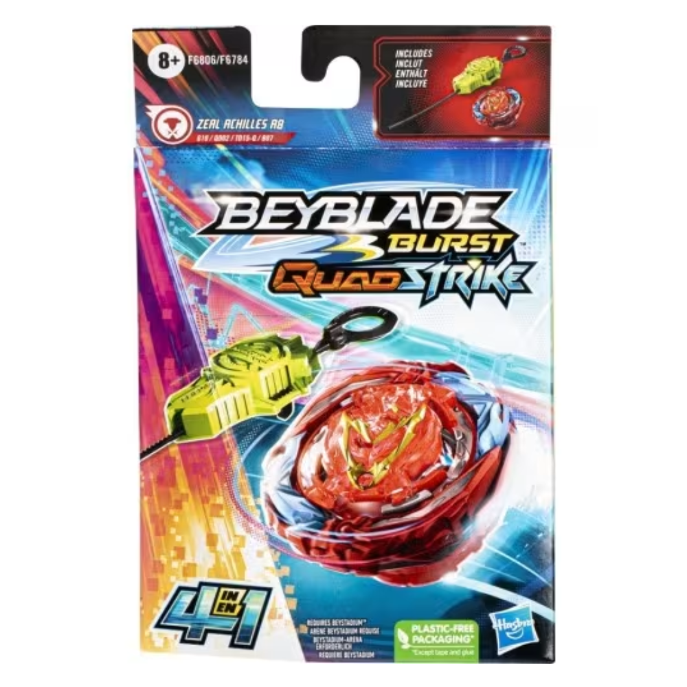 Hasbro Beyblade Burst QuadStrike Single Pack - Zeal Achilles A8