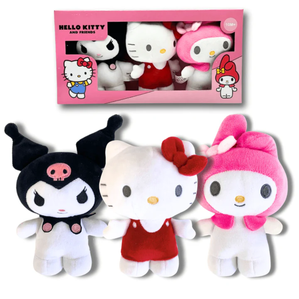 Hello Kitty Gift Set 16cm Standing Hello Kitty, Kuromi & Melody