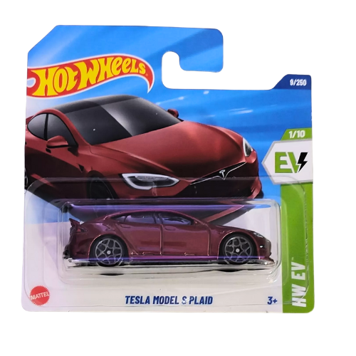 Mattel Hot Wheels Car 1/64 EV Tesla Model S Plaid