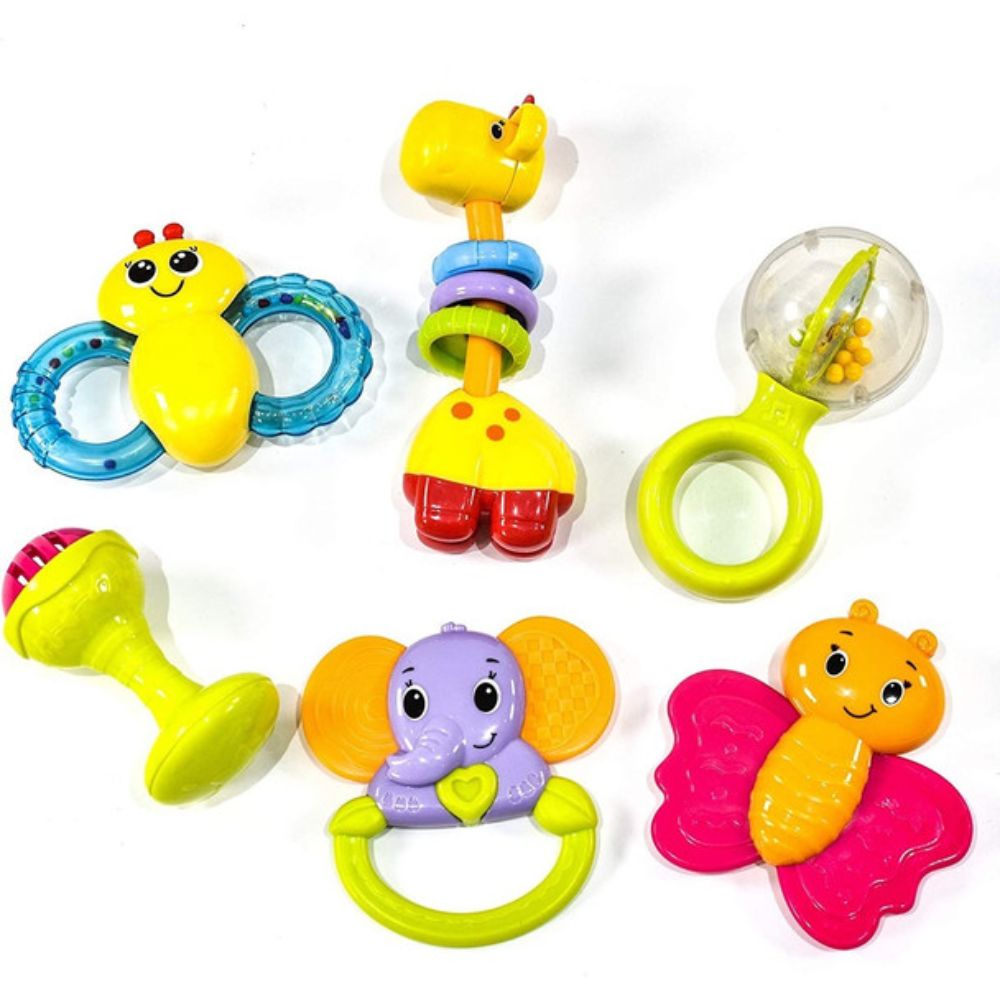 Infunbebe Baby Rattles & Teether 6 Piece Playset