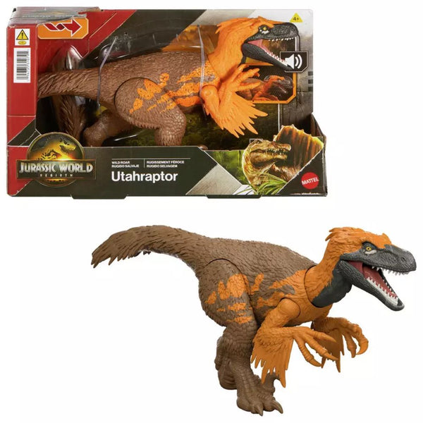 Jurassic World Rebirth Wild Roar Utahraptor Dinosaur Toy