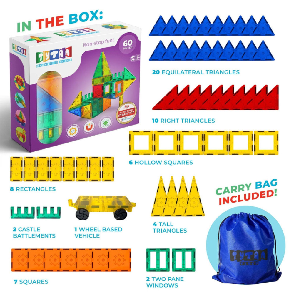 ZURU Tytan Magnetic Cubes 60 Piece Kit