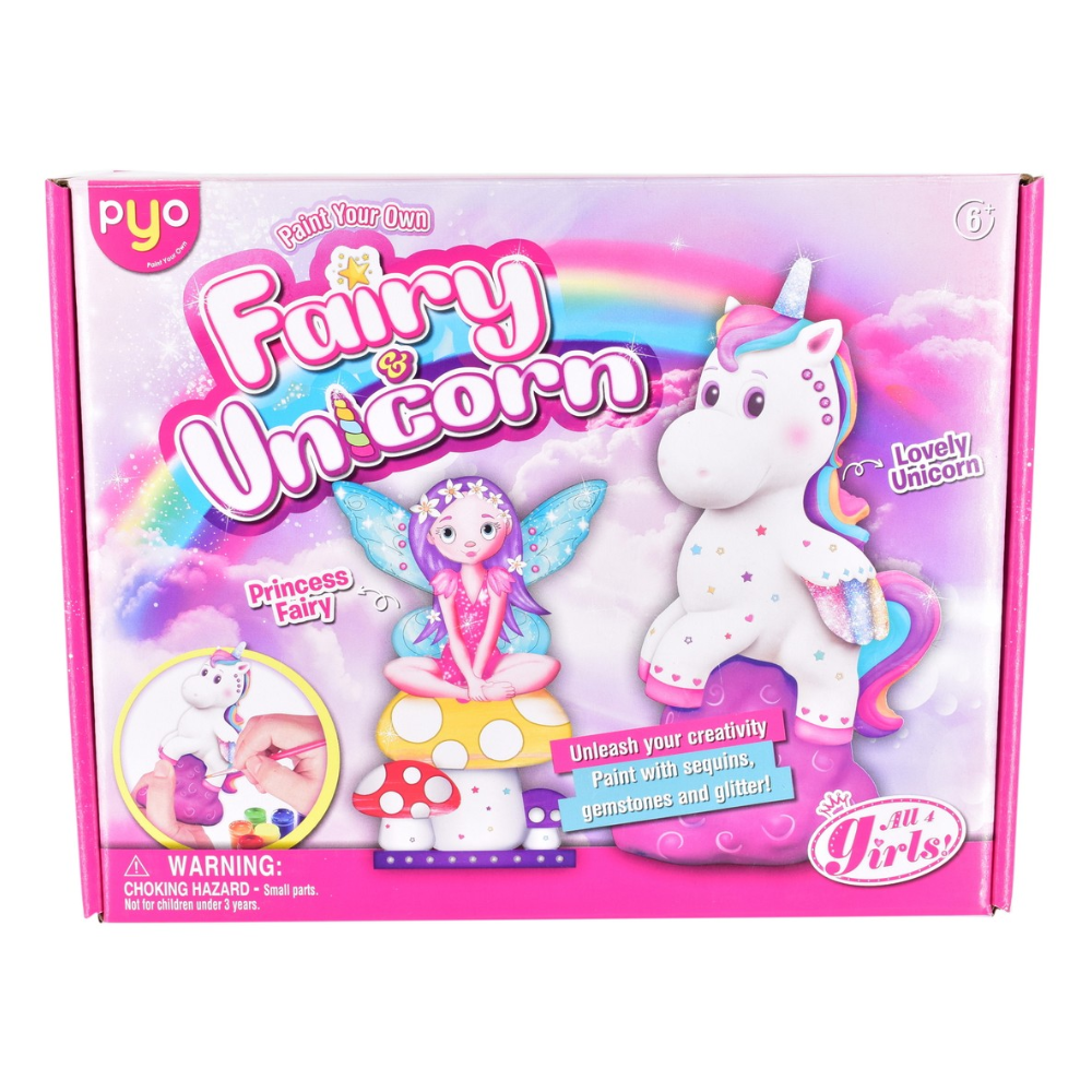Kandy Toys Fairy and Unicorn Paint Your Own Set Craft Kit
