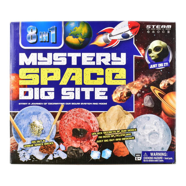 KandyToys Mystery Space Dig Site Excavation Kit 8 in 1