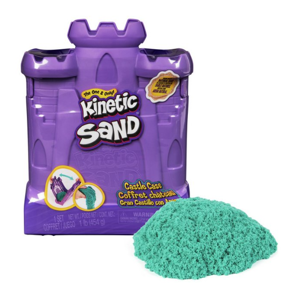 Kinetic Sand Castle Case Playset with Teal Sand