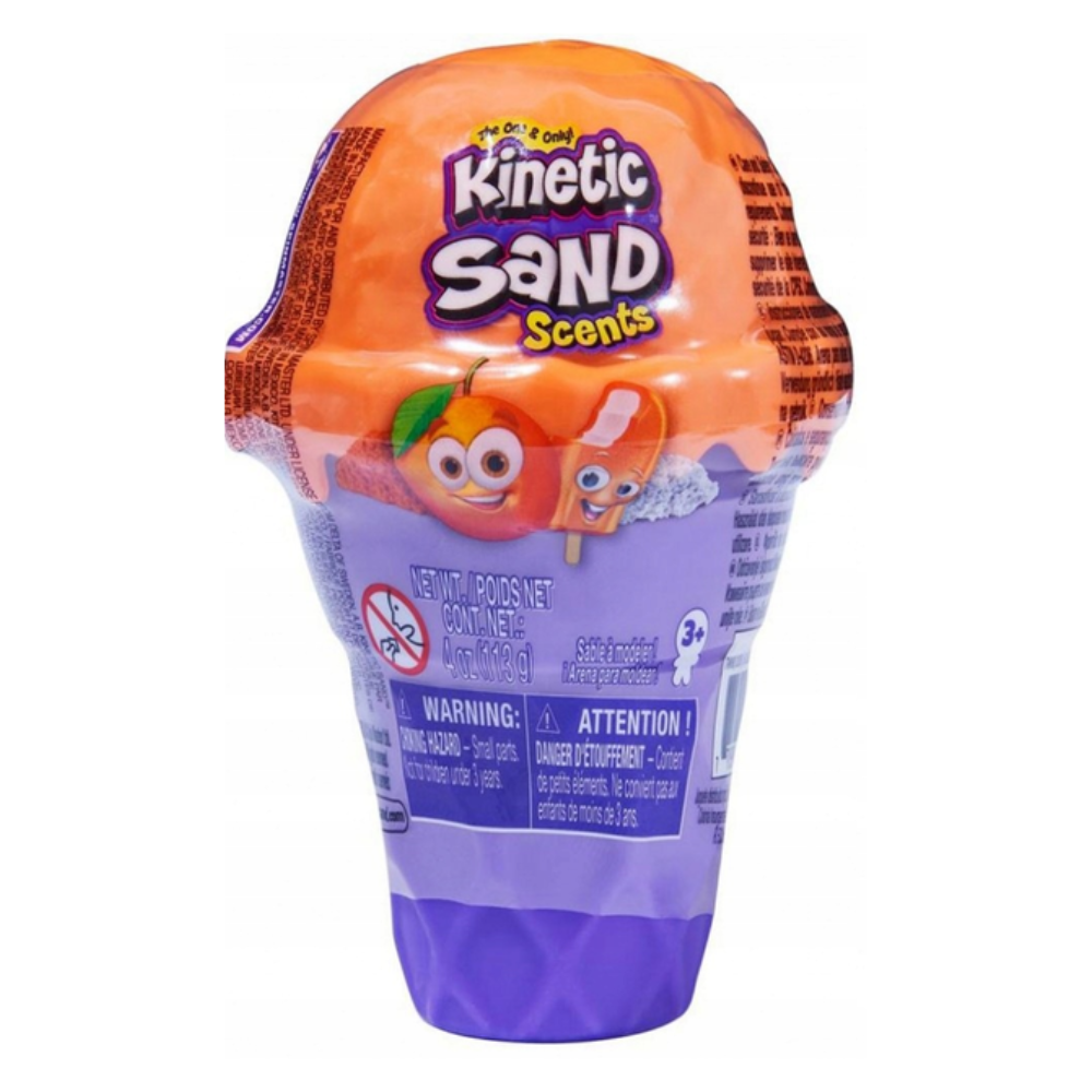 Kinetic Sand Scents, 4oz Ice Cream Cone Container Orange