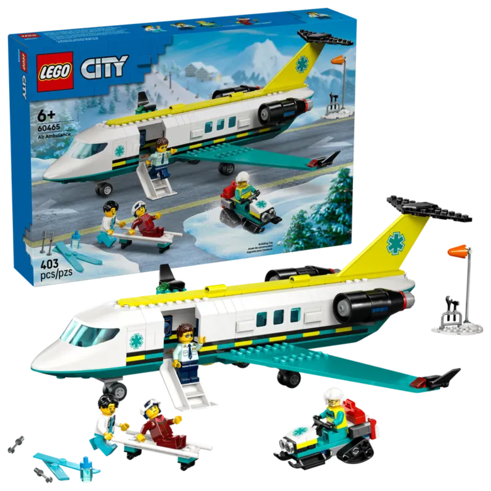LEGO 60465 City Emergency Air Ambulance Airplane Toy Playset