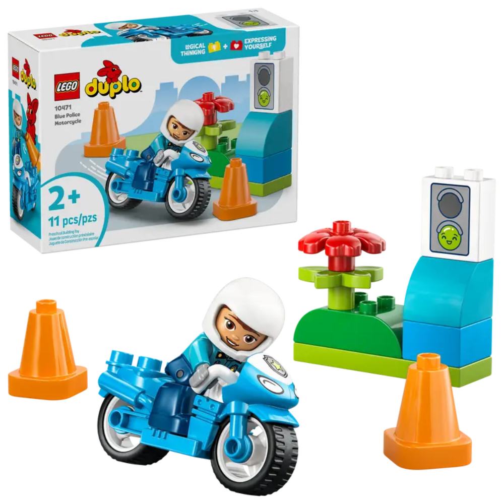 LEGO DUPLO 10470 Blue Police Motorcycle