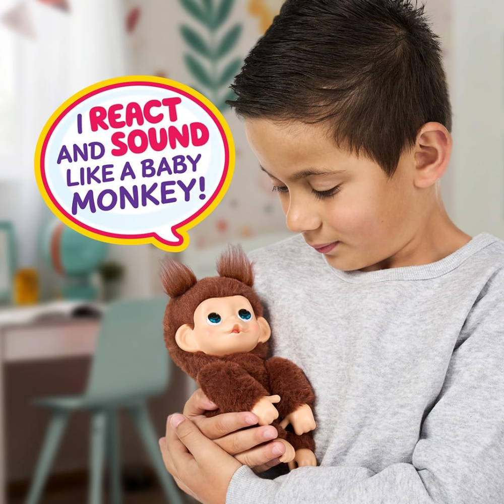 Little Live Pets Baby Monkey Minis Chikki Cherry Interactive Pet Toy ...
