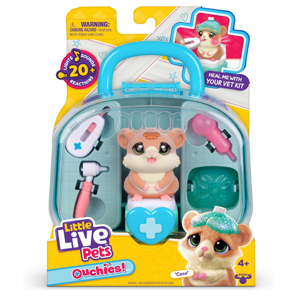 Little Live Pets Ouchies Vet Kit - Coco the Hamster Interactive Toy