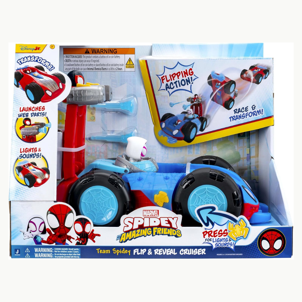MARVEL Spidey and His Amazing Friends Team Spidey Flip and Reveal Cruiser