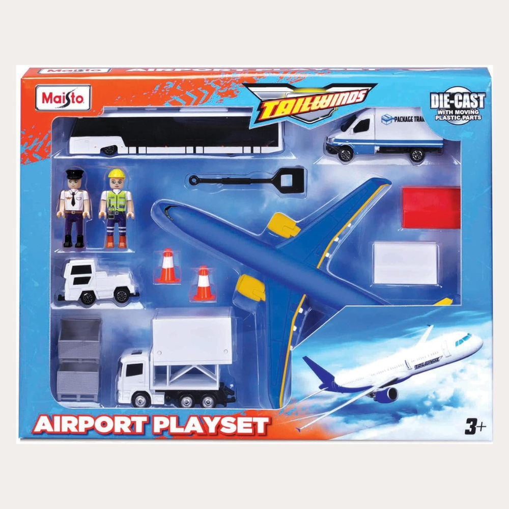 Maisto Cool Metal Airport Set - Incredibly Detailed Die Cast Models and Playset