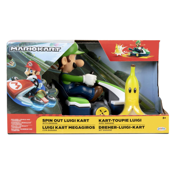 Super Mario Kart Vehicles Spin Out Luigi