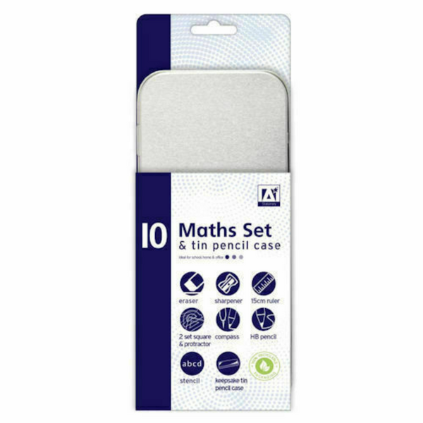 Math Set & Tin Pencil case