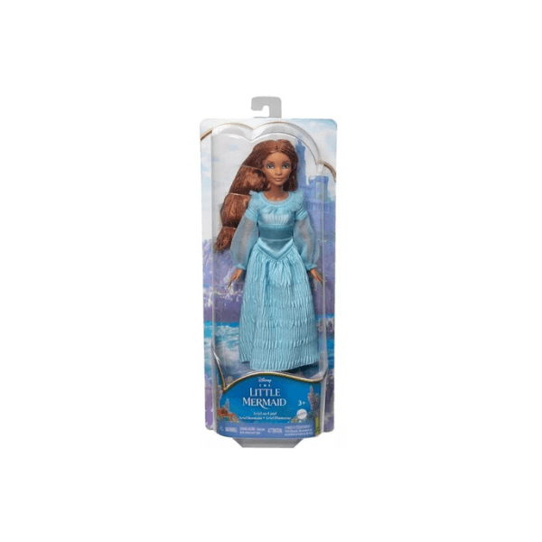 Mattel - Disney The Little Mermaid Ariel on Land Doll, in Blue Dress