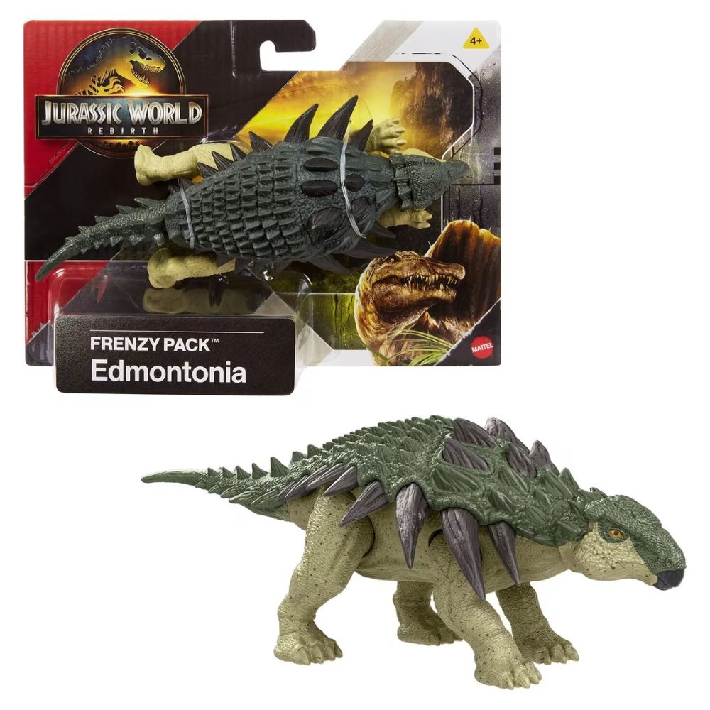 Mattel Jurassic World Rebirth Frenzy Pack Edmontonia Dinosaur Figure